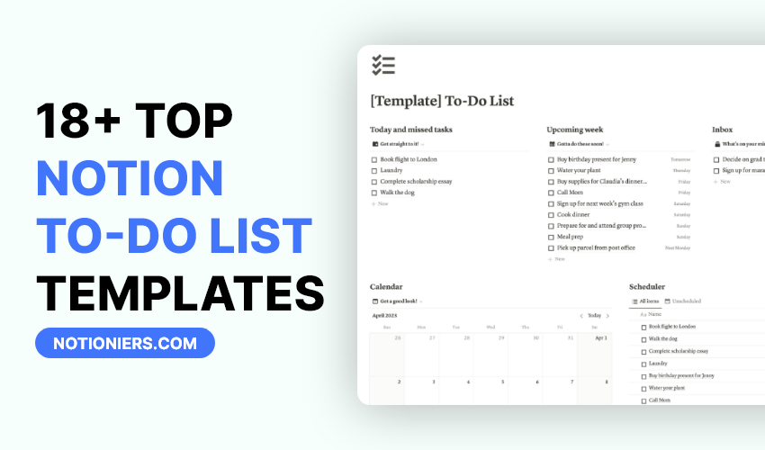 18+ Top Notion To-Do List Templates [2024]