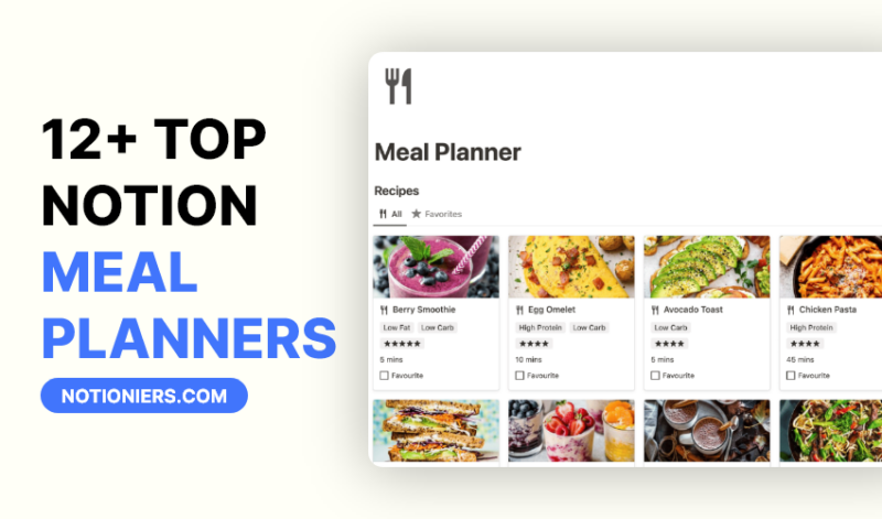 12+ Top Notion Meal Planners [2024]