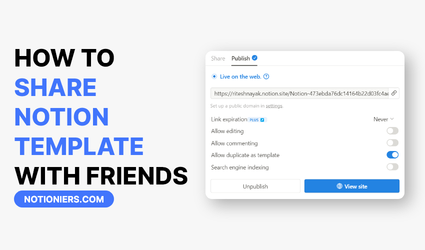 How to Share Notion Template with Friends [2024]