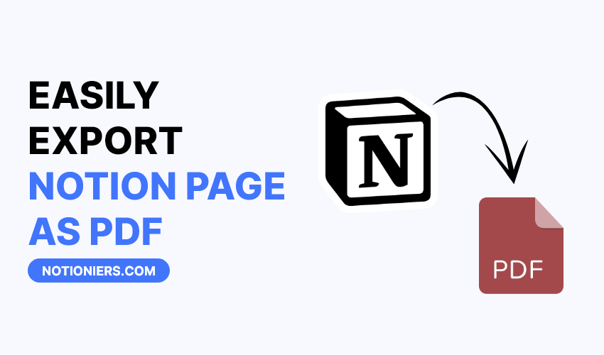 How to Easily Export Notion Page as PDF [2024]