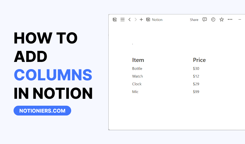 How to create columns in Notion? [2024]