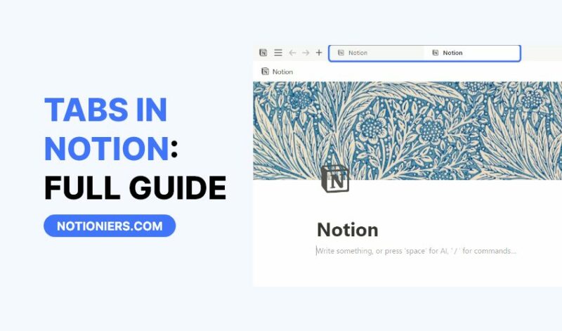 How to Create Tabs in Notion: Full Guide [2024]