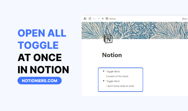How to Open All Toggles At Once in Notion [2024]