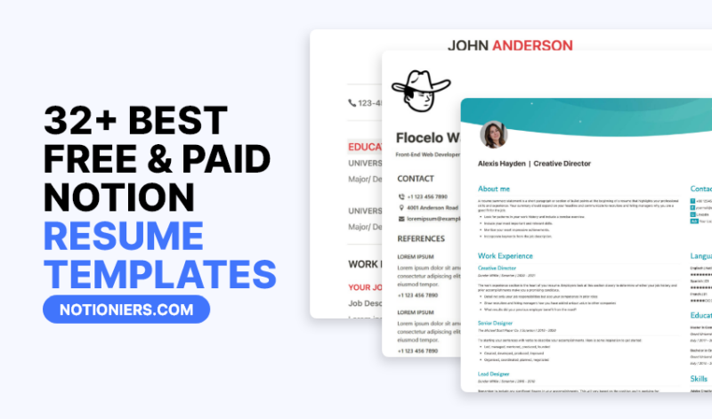 32+ Best Free & Paid Notion Resume Templates