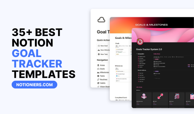 35+ Best Notion Goals Tracker Templates [2024]