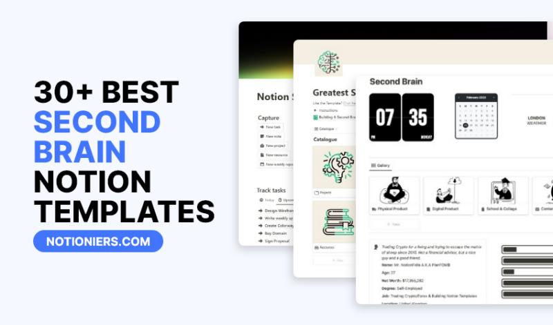 30+ Best Second Brain Notion Templates [2024]