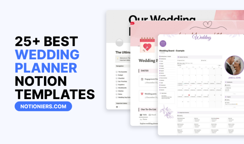 25+ Best Notion Wedding Planning Templates