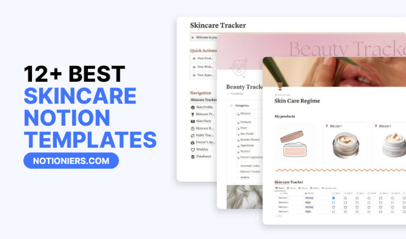 12+ Best Skincare Notion Templates [2024]