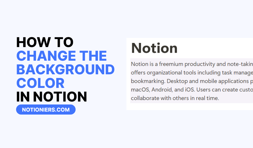 How to Easily Change the Background Color in Notion [2024]