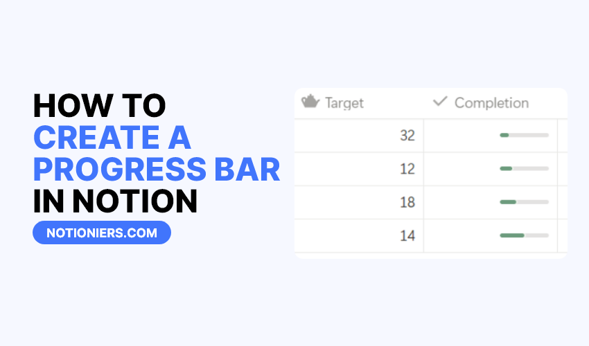 How to Easily Create a Progress Bar in Notion [2024]